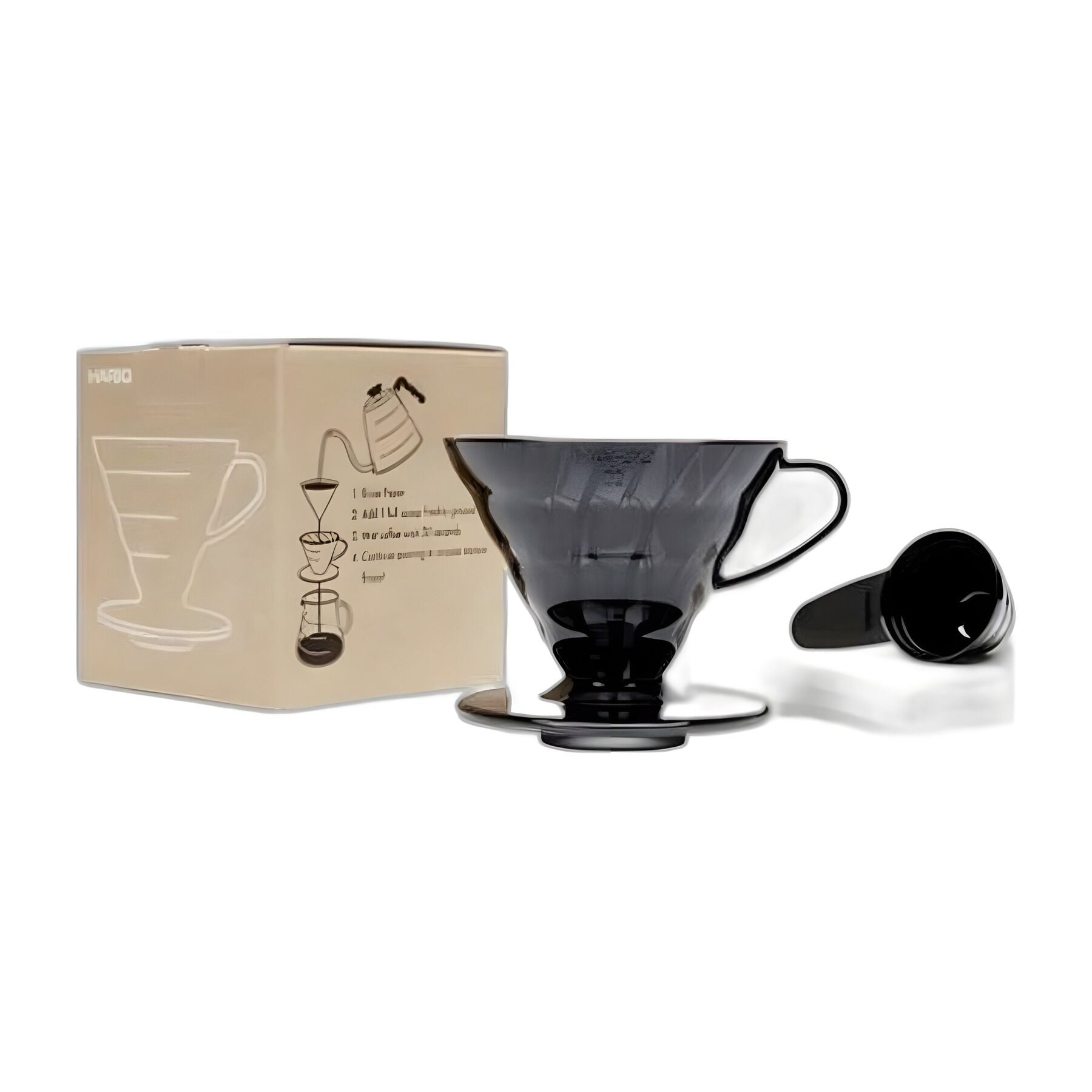 V60 02 SİYAH ŞEFFAF PLASTİK DRIPPER 40 LI FİLTRE