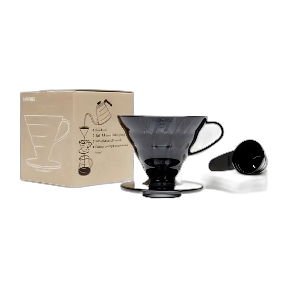 V60 02 SİYAH ŞEFFAF PLASTİK DRIPPER 40 LI FİLTRE