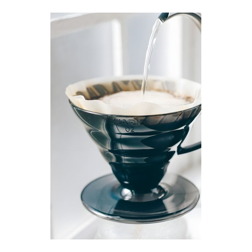 V60 02 SİYAH ŞEFFAF PLASTİK DRIPPER 40 LI FİLTRE