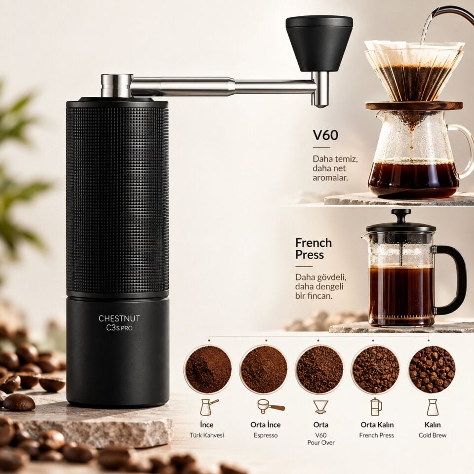 TİMEMORE CHESTNUT C3S EL DEĞİRMENİ SİYAH S2C DİŞLİ