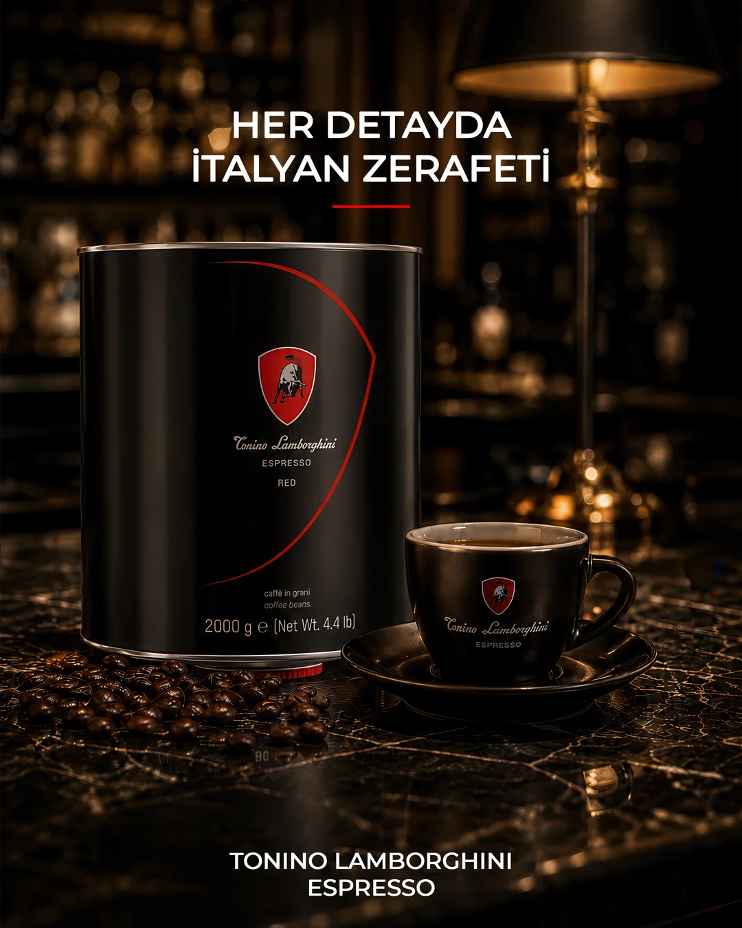 Tonino Lamborghini espresso deneyimi — fincana akan kahve