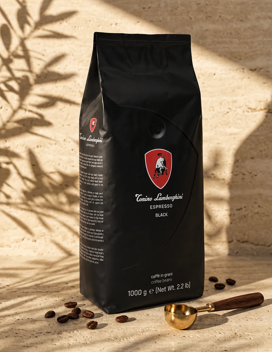 Tonino Lamborghini Black Espresso çekirdek 1 kg — sahne