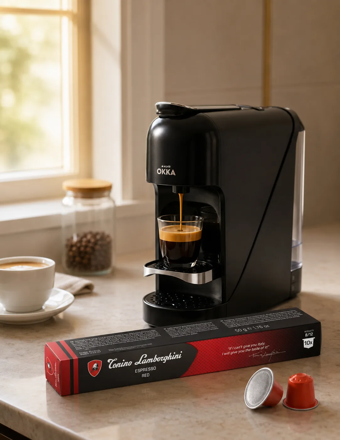 Nespresso Red — Espresso hazırlığı