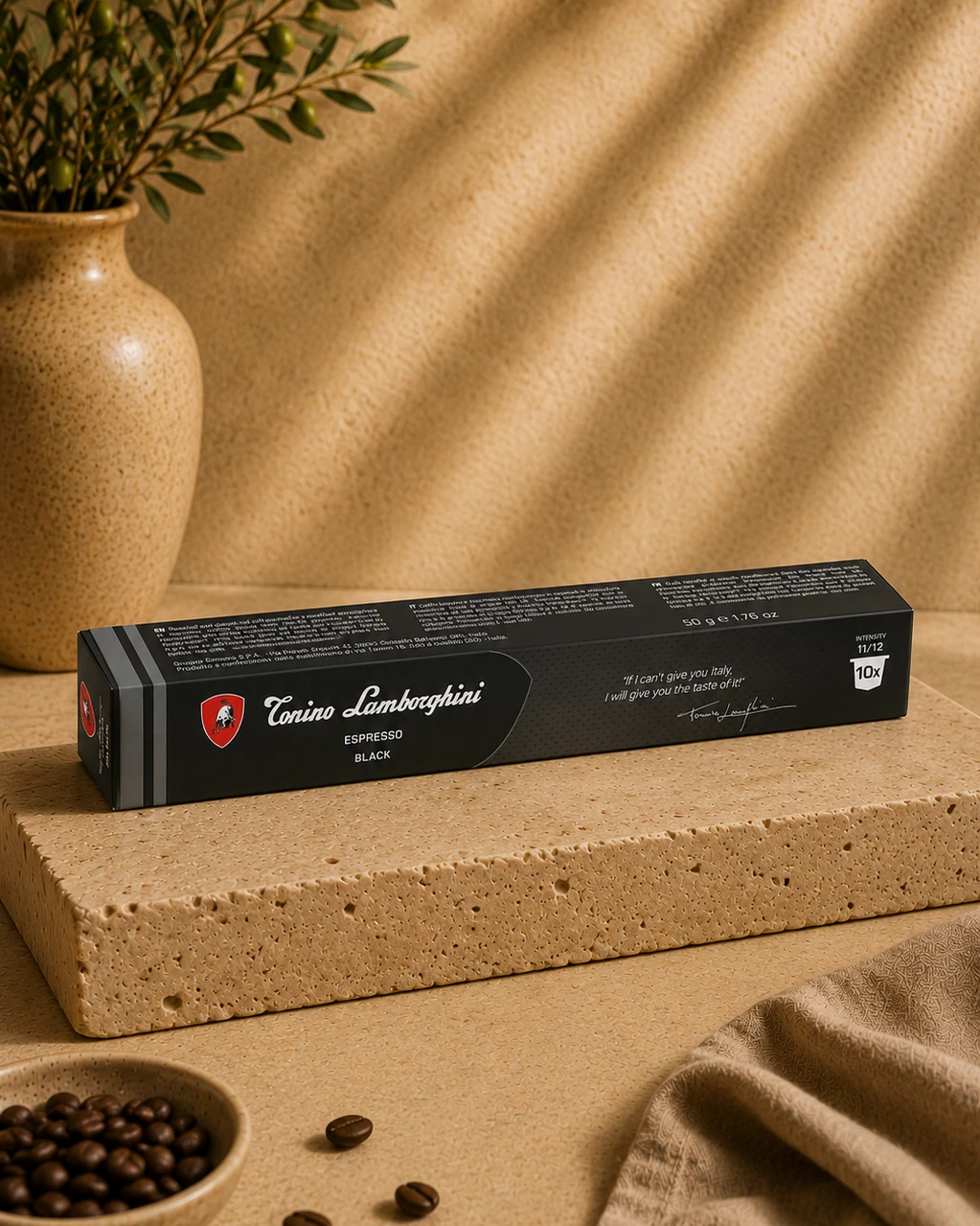 Nespresso uyumlu Black — paket + kapsül kompozisyon