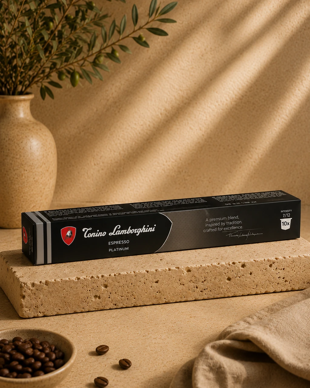 Nespresso uyumlu Platinum — paket + kapsül kompozisyon