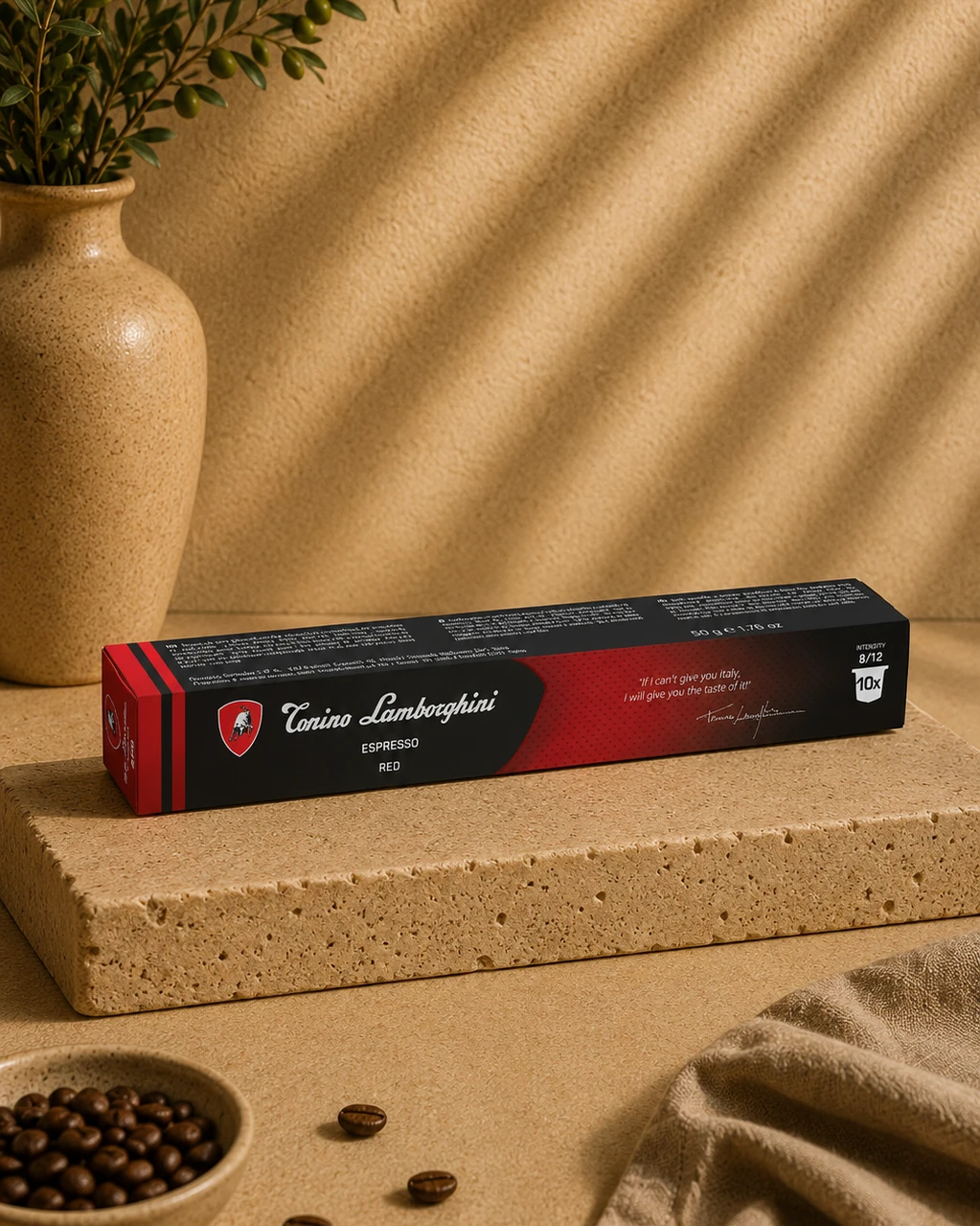 Nespresso uyumlu Red — paket + kapsül kompozisyon
