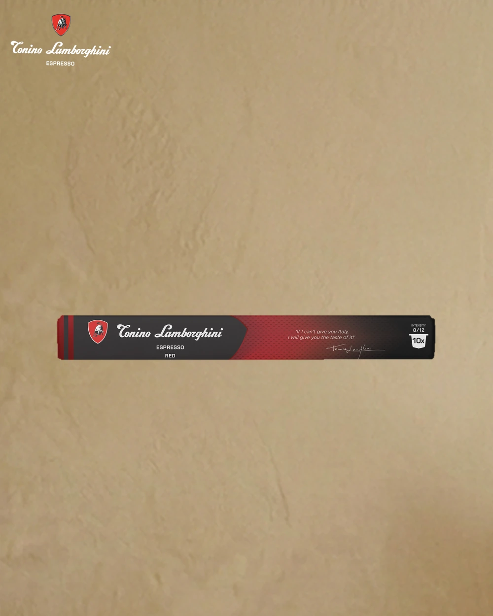 Nespresso Red — sleeve yakın çekim